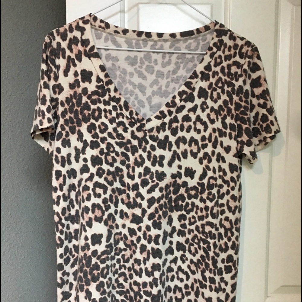 Cato brand; leopard print medium top